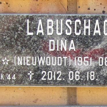 LABUSCHAGNE Dina nee NIEUWOUDT 1951-2012