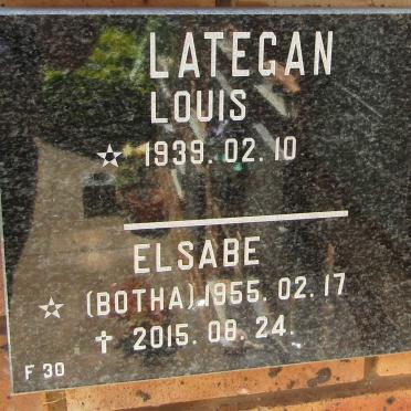 LATEGAN Louis 1939- &amp; Elsabe BOTHA 1955-2015