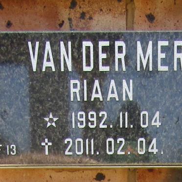 MERWE Riaan, van der 1992-2011