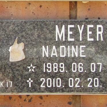 MEYER Nadine 1989-2010