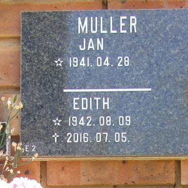 MULLER Jan 1941 - &amp; Edith 1942-2016