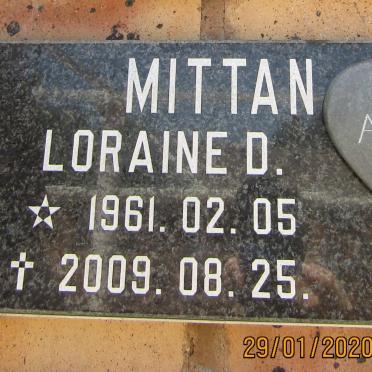 MITTAN Loraine D. 1961-2009