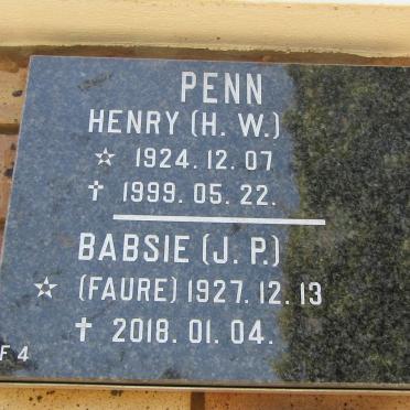 PENN H.W. 1924-1999 &amp; J.P. FAURE 1927-2018