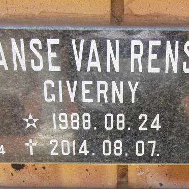 RENSBURG Giverny, Janse van 1988-2014