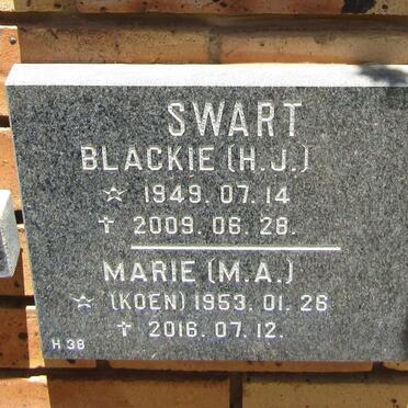 SWART H.J. 1949-2009 &amp; M.A. KOEN 1953-2016