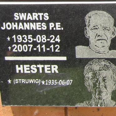 SWARTS Johannes P.E. 1935-2007 &amp; Hester STRUWIG 1935-