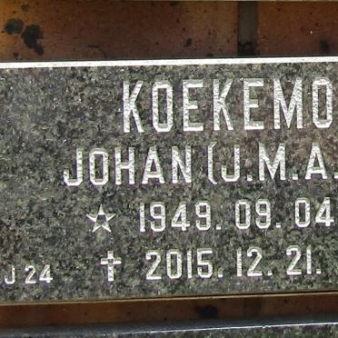 KOEKEMOER J.M.A. 1949-2015
