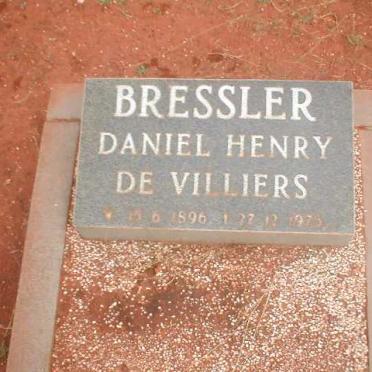 BRESSLER Daniel Henry De Villiers 1896-1973