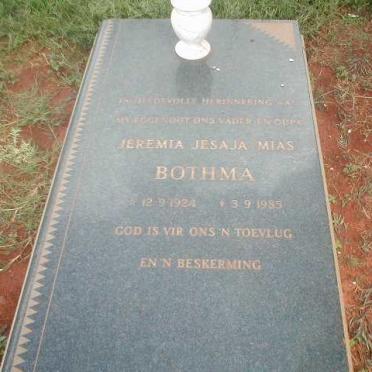 BOTHMA Jeremia Jesaja Mias 1924-1985