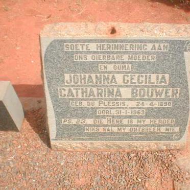 BOUWER Johanna Cecilia Catharina geb. DU PLESSIS 1890-1969