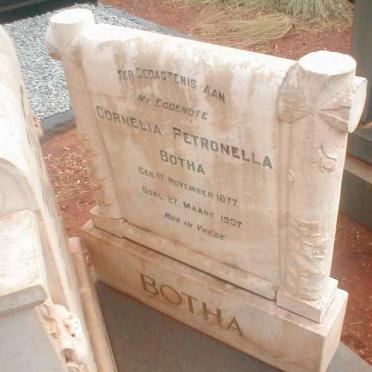 BOTHA Cornelia Petronella 1877-1937