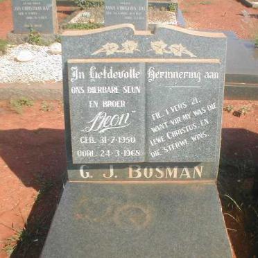 BOSMAN G.J. 1950-1968