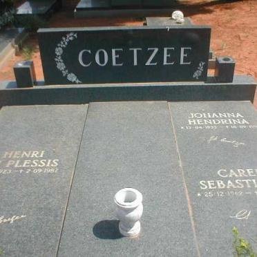 COETZEE Henri du Plessis 1923-1987 &amp; Johanna Hendrina 1933-?? :: COETZEE Carel Sebastiaan 1962-??