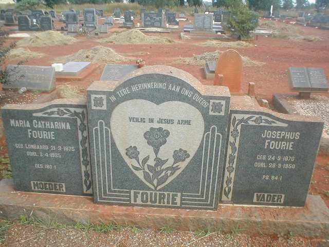 FOURIE Josephus 1870-1950 & Maria Catharina 1875-1935