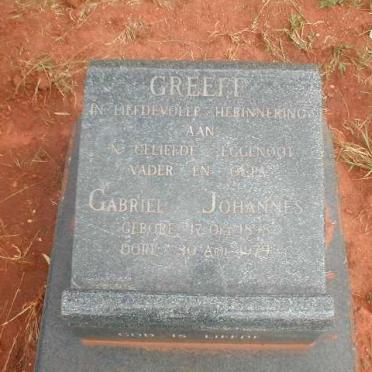 GREEFF Gabriel Johannes 1898-1979
