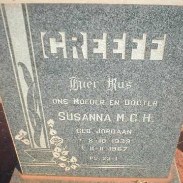 GREEFF Susanna M.G.H. nee Jordaan 1939-1967