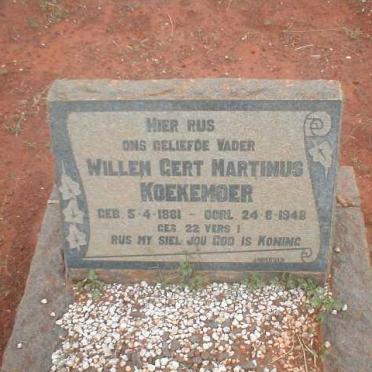 KOEKEMOER Willem Gert Martinus 1881-1948