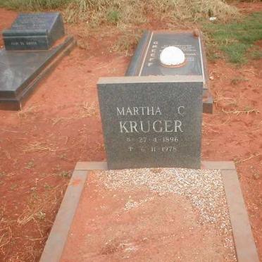 KRUGER Martha C. 1896-1978