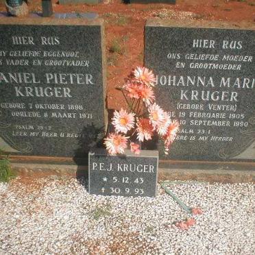 KRUGER Daniel Pieter 1898-1971 &amp; Johanna Maria VENTER 1905-1990 :: KRUGER P.E.J. 1943-1993