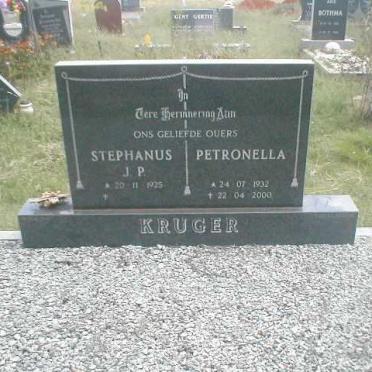 KRUGER Stephanus J.P. 1925- &amp; Petronella 1932-2000