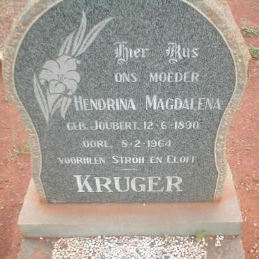 KRUGER Hendrina Magdalena, voorheen STROH en ELOFF, geb. JOUBERT 1890-1964