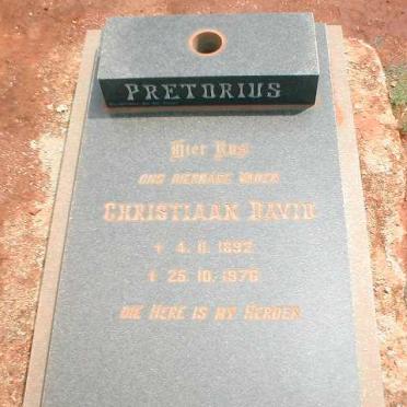 PRETORIUS Christiaan David 1892-1976