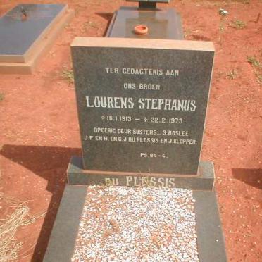 PLESSIS Lourens Stephanus, du 1913-1973