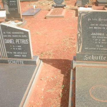 SCHUTTE Daniel Petrus 1908-1994 &amp; Jacoba J. SCHOEMAN 1911-1973