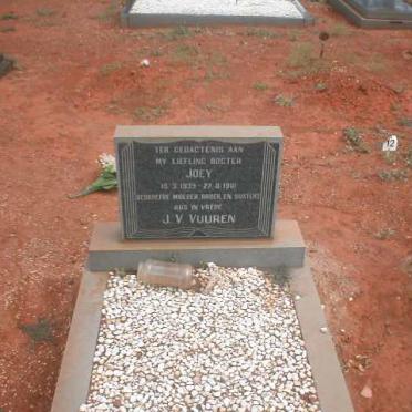 VUUREN Joey, J.v. 1939-1981