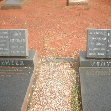 VENTER Jan Adriaan 19??-1992 &amp; Hester Helena V.D. MERWE 1914-1987