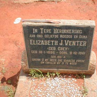 VENTER Elizabeth J. nee GREY 1896-1961