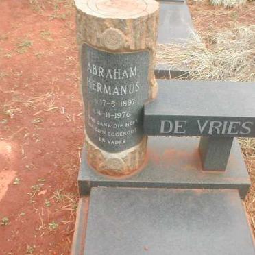 VRIES Abraham Hermanus, de 1897-1976