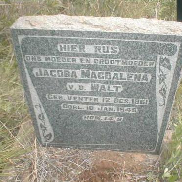 WALT Jacoba Magdalena, vd 1861 - 1949