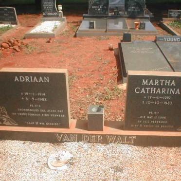 WALT Adriaan, van der 1914-1983 &amp; Martha Catharina 1919-1983