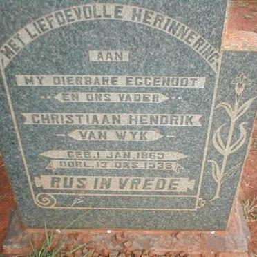 WYK Christiaan Hendrik, van 1863-1938