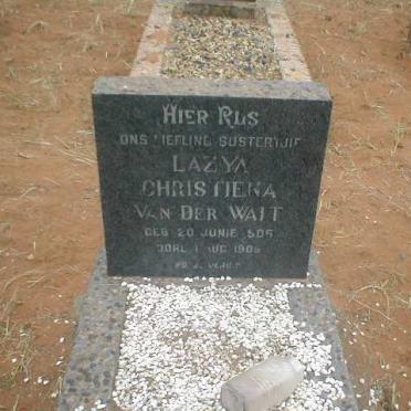 WALT Lazya Christiena, van der 1905 - 1905