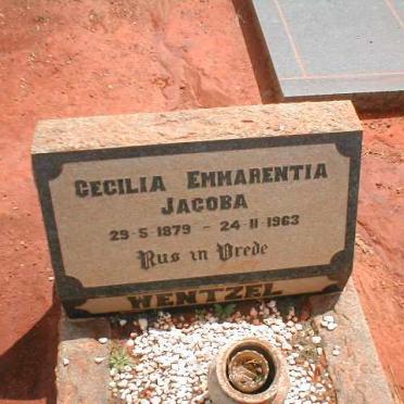 WENTZEL Cecilia Emmarentia Jacoba 1879-1963