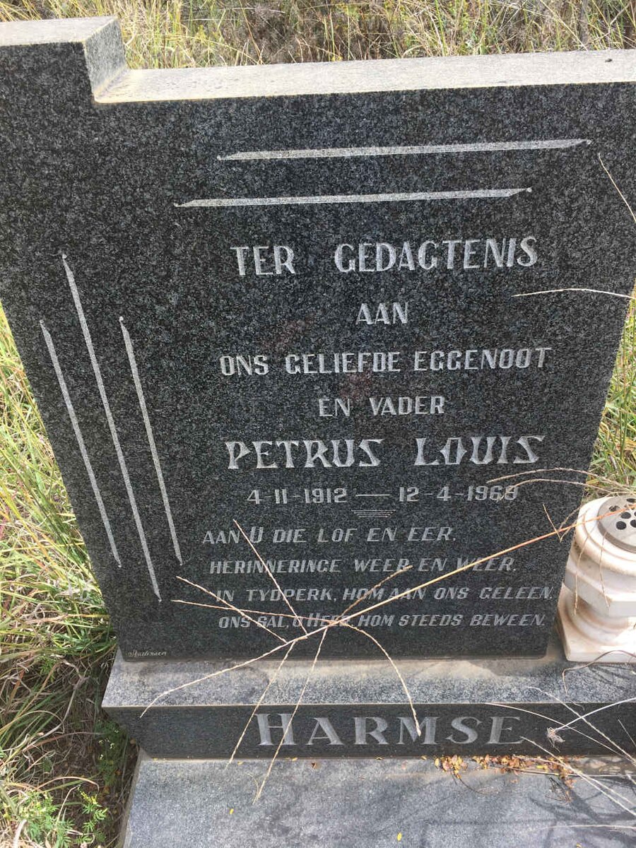 HARMSE Petrus Louis 1912-1969