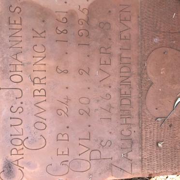 COMBRINCK Carolus Johannes 1861-1925