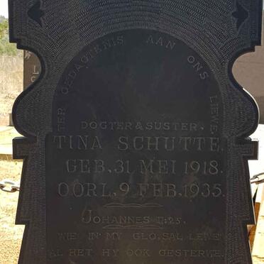 SCHUTTE Tina 1918-1935