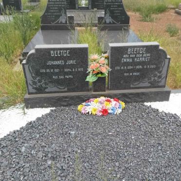 BEETGE Johannes Jurie 1921-1972 :: VAN DEN BERG Emma Harriet voorheen BEETGE 1934-2013