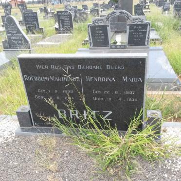 BRITZ Roedolph Marthinus 1899-19?4 &amp; Hendrina Maria 1907-1974