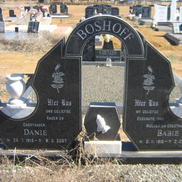 BOSHOFF Danie 1913-2007 &amp; Babie 1915-199?