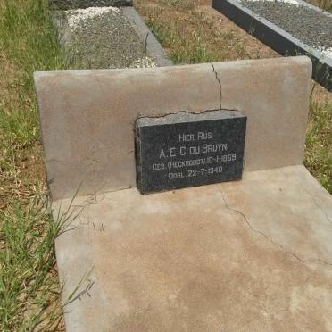 BRUYN A.E.C., du nee HECKROODT 1869-1940