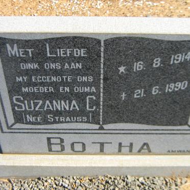 BOTHA Susanna C. nee STRAUSS 1914-1990