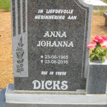 DICKS Anna Johanna 1965-2016