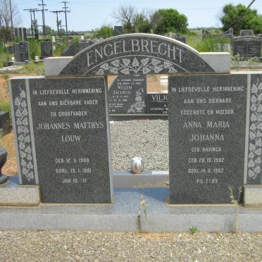 ENGELBRECHT Johannes Matthys Louw 1900-1981 &amp; Anna Maria Johanna nee HAVINGA 1902-1962