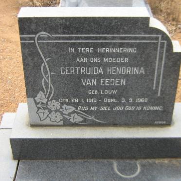 EEDEN Gertruida Hendrina, van nee LOUW 1918-1968