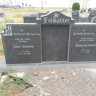 FILMALTER Gert Hendrik 1903-1981 &amp; Maria Elizabeth 1910-1978