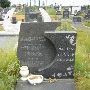 JONKER Maritha nee KRUGER 1962-1989